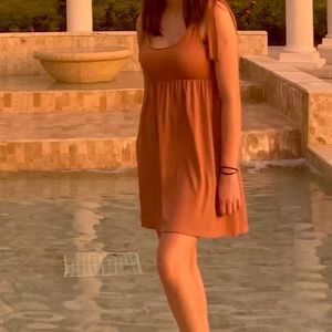 Tie shoulder baby doll dress